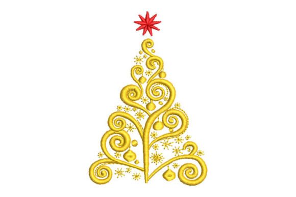 Christmas Tree with Red Star