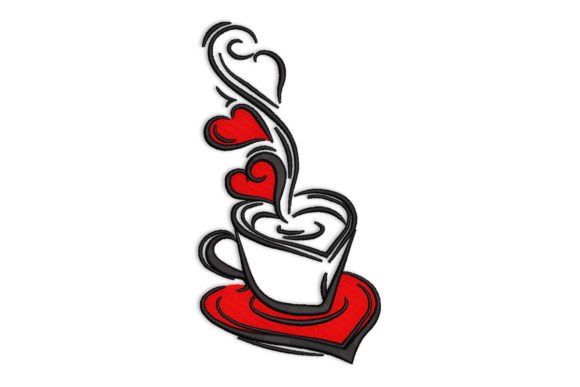 Coffee Cup and Hearts