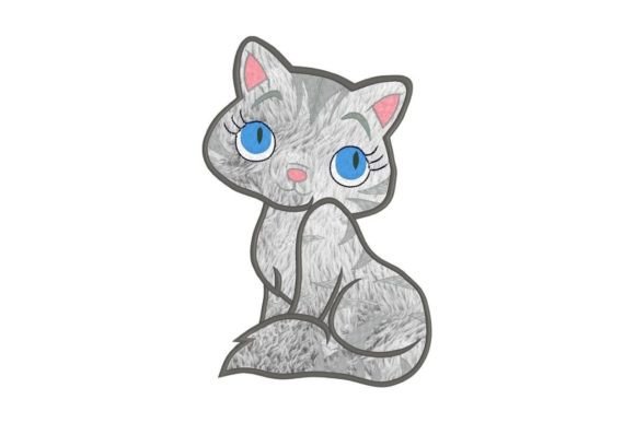 Cute Kitty Boy Applique