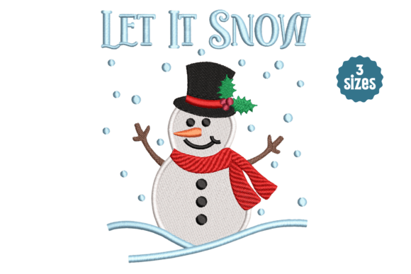 Let It Snow Traditional Snowman