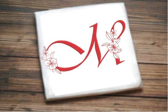 M Floral Monogram Letter