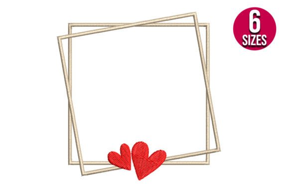 Monogram Frame with Hearts