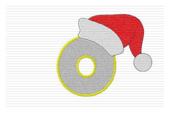 O Letter Christmas Alphabet Santa Hat