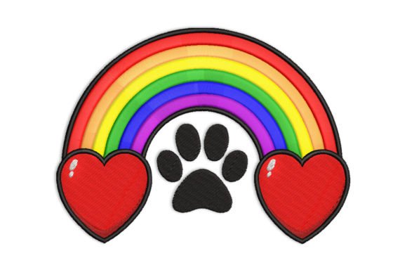 Rainbow Bridge with Hearts