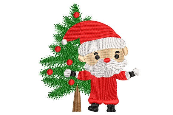 Santa Claus and Christmas Tree