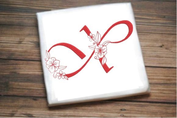 X Floral Monogram Letter