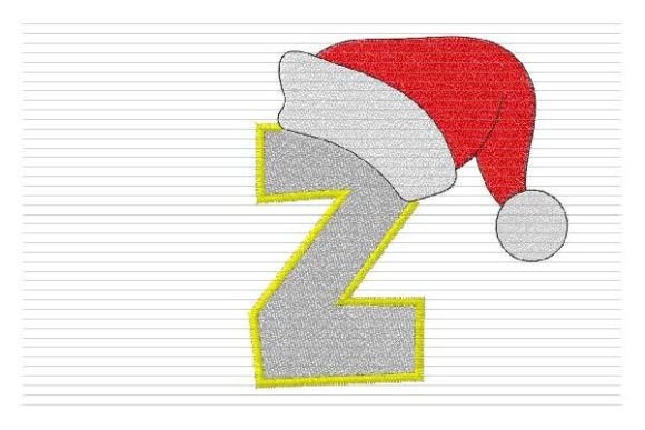 Z Letter Christmas Alphabet Santa Hat